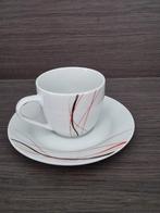 Stijlvolle porseleinen koffiekop met schotel (36delig), Huis en Inrichting, Ophalen of Verzenden, Zo goed als nieuw