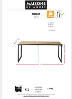 Grande table en bois style industriel - maison du monde, Maison & Meubles, Enlèvement, Comme neuf, Métal