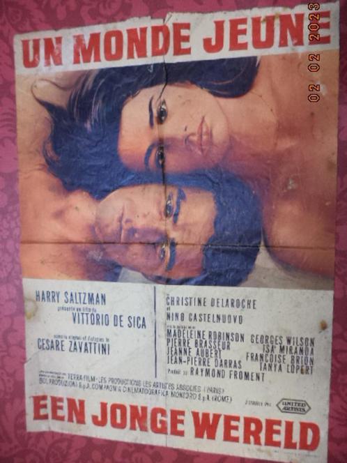 Filmaffiche: 'Un monde jeune', Vittorio de Sica. 1966. Goed., Verzamelen, Film en Tv, Gebruikt, Film, Poster, Ophalen of Verzenden