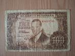 Oude bankbiljetten Spanje 100 Pesetas, Ophalen of Verzenden, Bankbiljetten