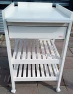 Witte luierkast op wielen, Ophalen, Commode