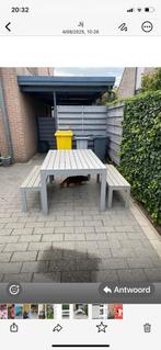 Tuinset tafel en losse banken ( alu ), Ophalen, Gebruikt