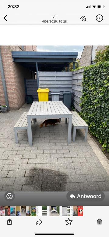 Tuinset tafel en losse banken ( alu ) beschikbaar voor biedingen