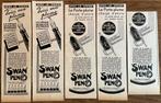 Oude reclames SWAN PEN 1932, Verzamelen, Ophalen of Verzenden, 1920 tot 1940, Knipsel(s)
