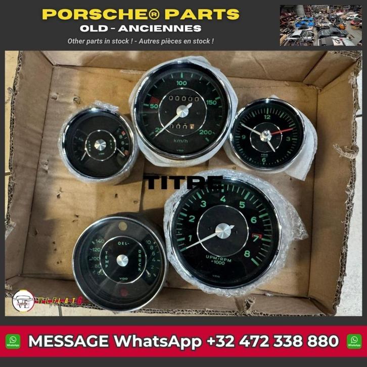 ZELDZAAM! Oude Porsche snelheidsmeter - Gereviseerd - Standa, Auto-onderdelen, Dashboard en Schakelaars, Oldtimer onderdelen, Porsche