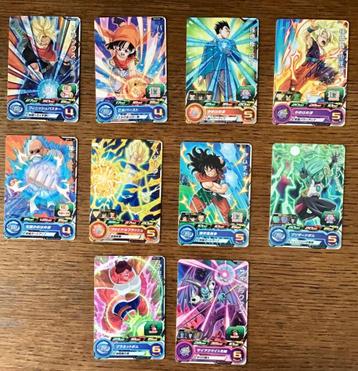 Lots de dix cartes dragon ball heroes(en japonais) beschikbaar voor biedingen