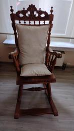 Schommelstoel Teak, Huis en Inrichting, Ophalen, Bruin, Zo goed als nieuw, Eén