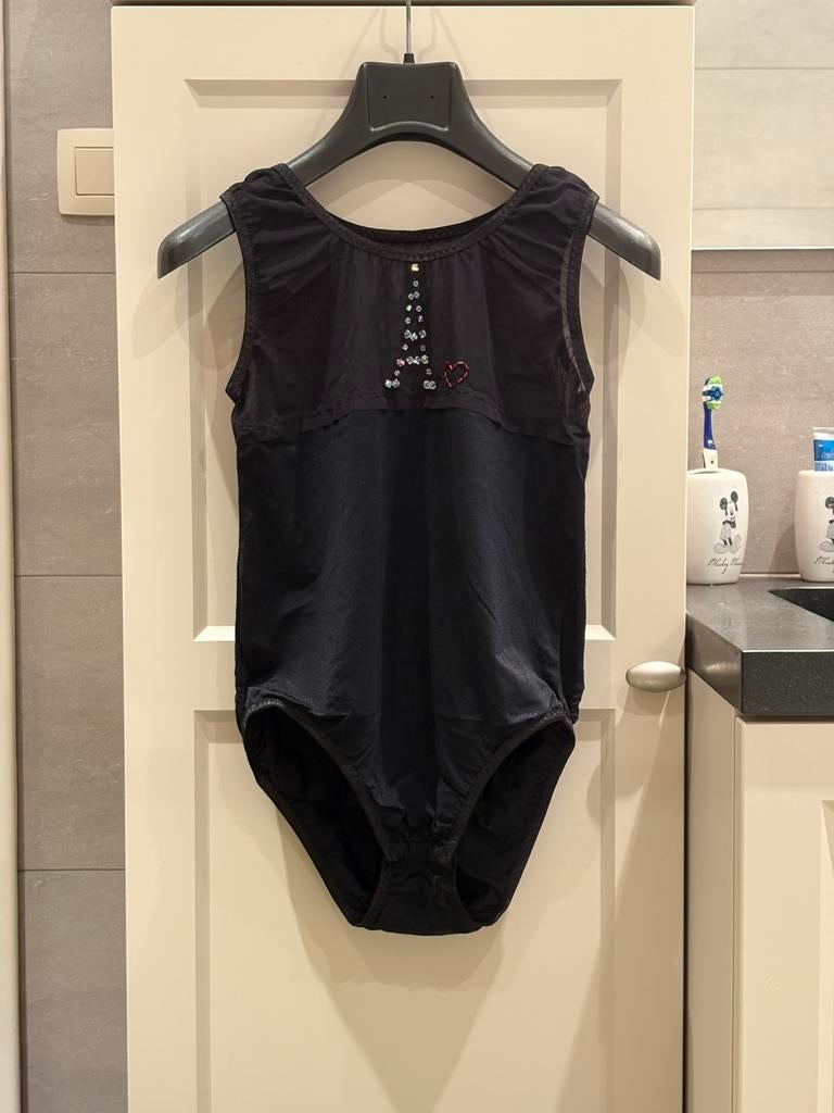 Zwarte body met parels (S)., Ophalen, Zwart, Body of Korset