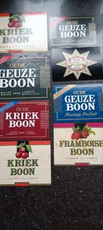 Set bieretiketten  brouwerij Boon, Verzamelen, Ophalen of Verzenden
