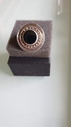 zilveren damesring met zwarte steen, Handtassen en Accessoires, Ringen, Zwart, Nieuw, Ophalen of Verzenden, Dame