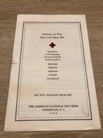 WW2 US prisoner of war first aid kit manual - medic, Verzamelen, Boek of Tijdschrift, Ophalen of Verzenden, Landmacht