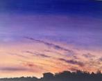 "A Purple Sunset" (acrylic painting by Kuijken, 24x30 cm), Ophalen of Verzenden
