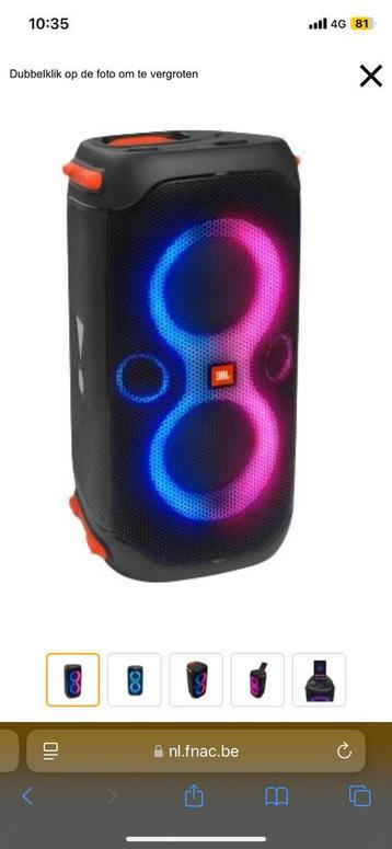 Jbl party box 110 1jaar oud, Enlèvement, Comme neuf, Haut-parleur central, JBL