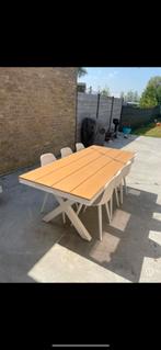 Tuintafel en -stoelen, Tuin en Terras, Tuintafels, Ophalen, Gebruikt, Rechthoekig