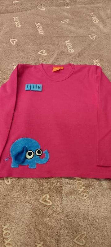 roze longsleeve met olifant lipfish maat 116 beschikbaar voor biedingen