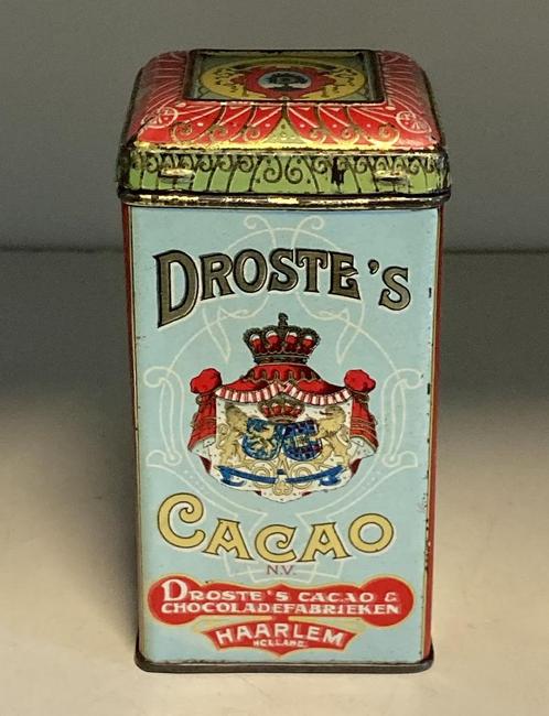 Vintage blik Droste Cacao, Verzamelen, Blikken, Gebruikt, Overige, Droste, Ophalen of Verzenden