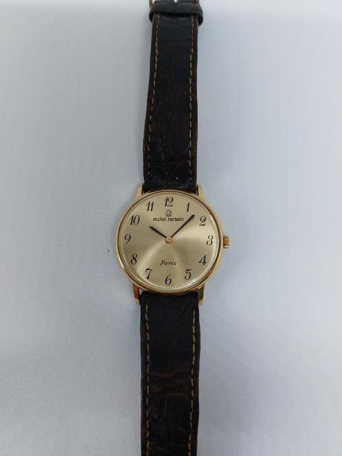 Michel Herbelin Paris dameshorloge vintage, manueel, loopt!, Handtassen en Accessoires, Horloges | Dames, Gebruikt, Polshorloge