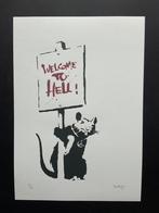 GERESERVEERD BANKSY litho genummerd en met droogstempel, Antiquités & Art, Enlèvement ou Envoi