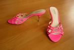 Fluo fuchsia roze hakken schoenen muiltjes van Guess Mt 37, Rose, Enlèvement ou Envoi