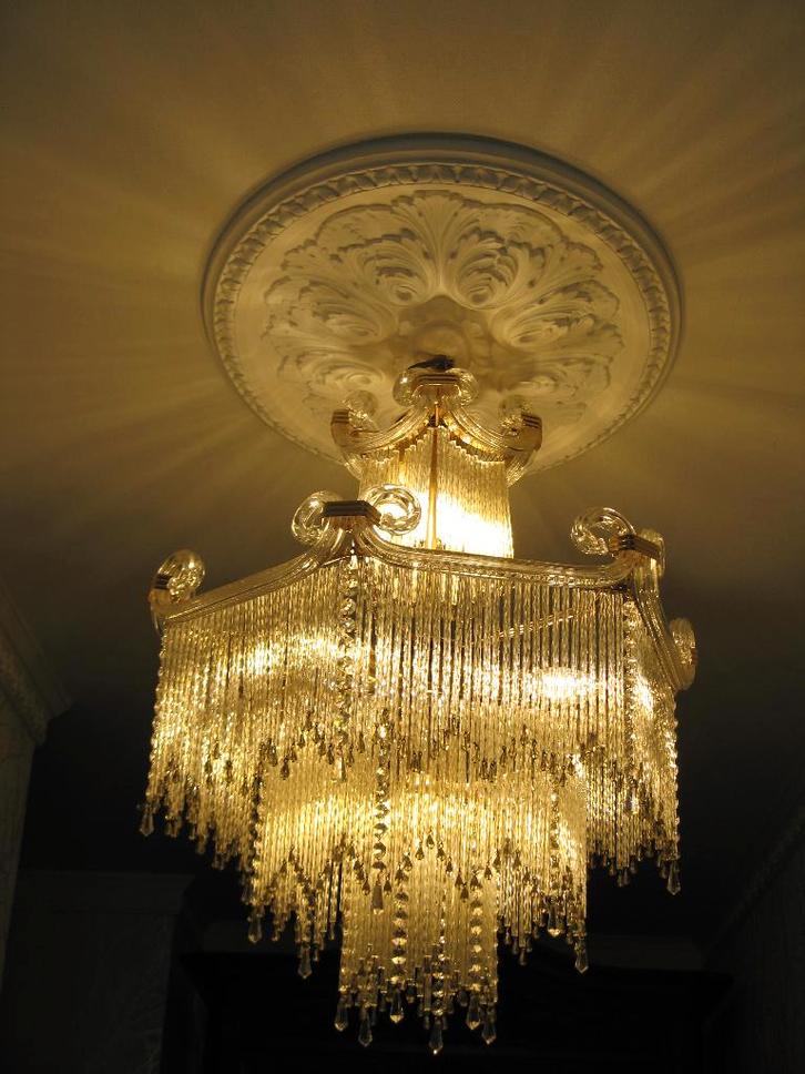 Kroonluster, Huis en Inrichting, Lampen | Kroonluchters, Zo goed als nieuw, Glas, Ophalen