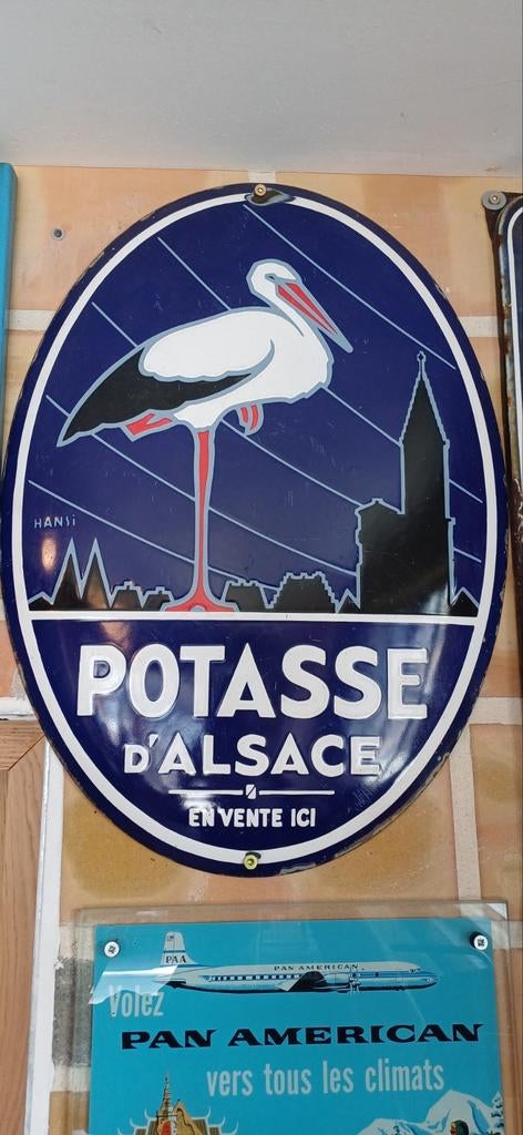 Emaille reclamebord potasse, Ophalen of Verzenden, Reclamebord