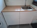 Ikea keukenkast ZONDER spoelbak en kraan, Huis en Inrichting, Ophalen, Gebruikt, 100 tot 150 cm, Wit