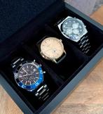BOÎTE À MONTRES AVEC 3 MONTRES VAUT1657€! 💯%ORIGINAL, Enlèvement ou Envoi, Neuf