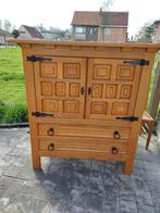 Barkast in massief hout, Huis en Inrichting, Kasten | Buffetkasten, Ophalen, Gebruikt, 100 tot 150 cm, Klassiek