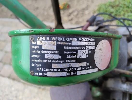 Motor frees Agria 6000 S 62 cm breedte, Benzine, Gebruikt, Tuinfrees, Ophalen