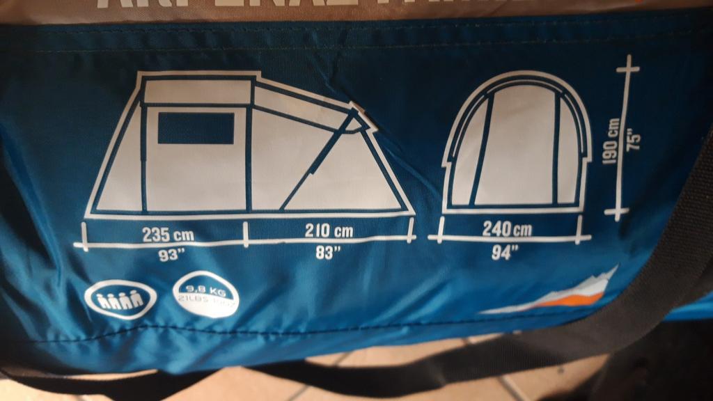 Tente 4 personnes utilisée une fois et complète, Caravanes & Camping, Tentes, Enlèvement