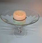 Glazen schaal op voet, Gebruikt, Schaal, Rond, Ophalen of Verzenden