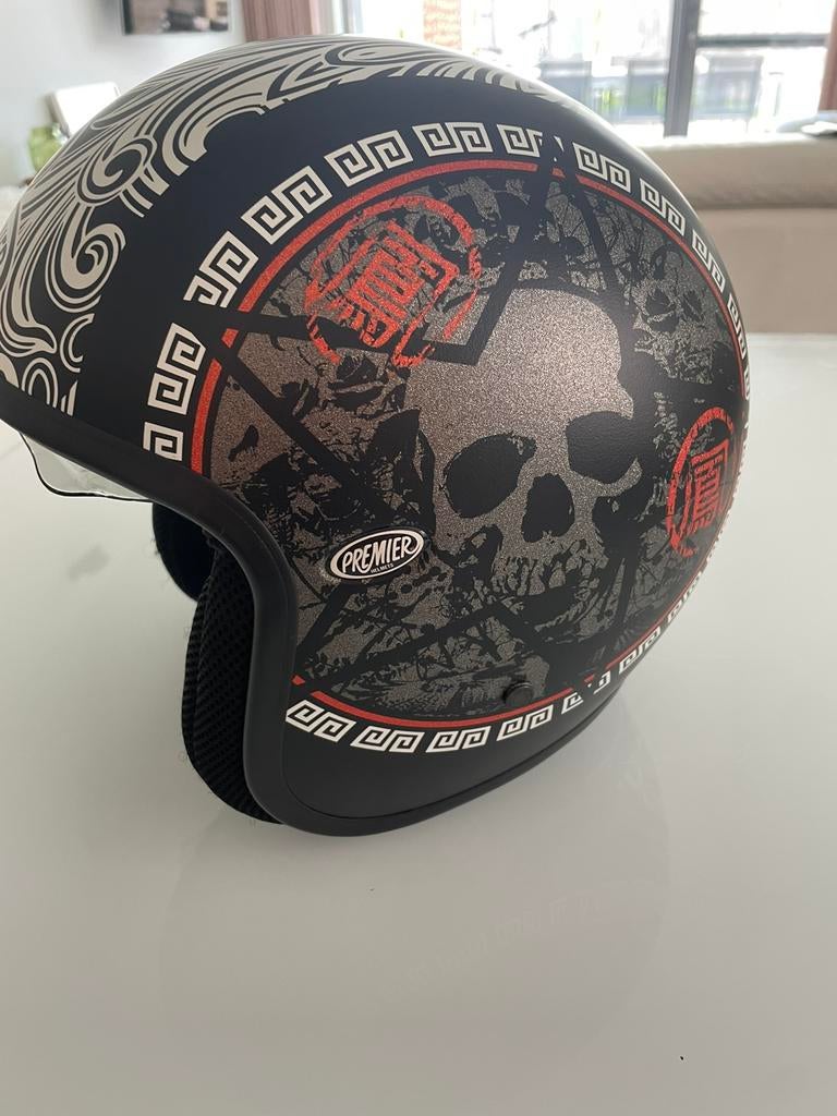 Premier vintage SK9 BM jet-helm, Fietsen en Brommers, Brommerhelmen, Ophalen, Nieuw, Small