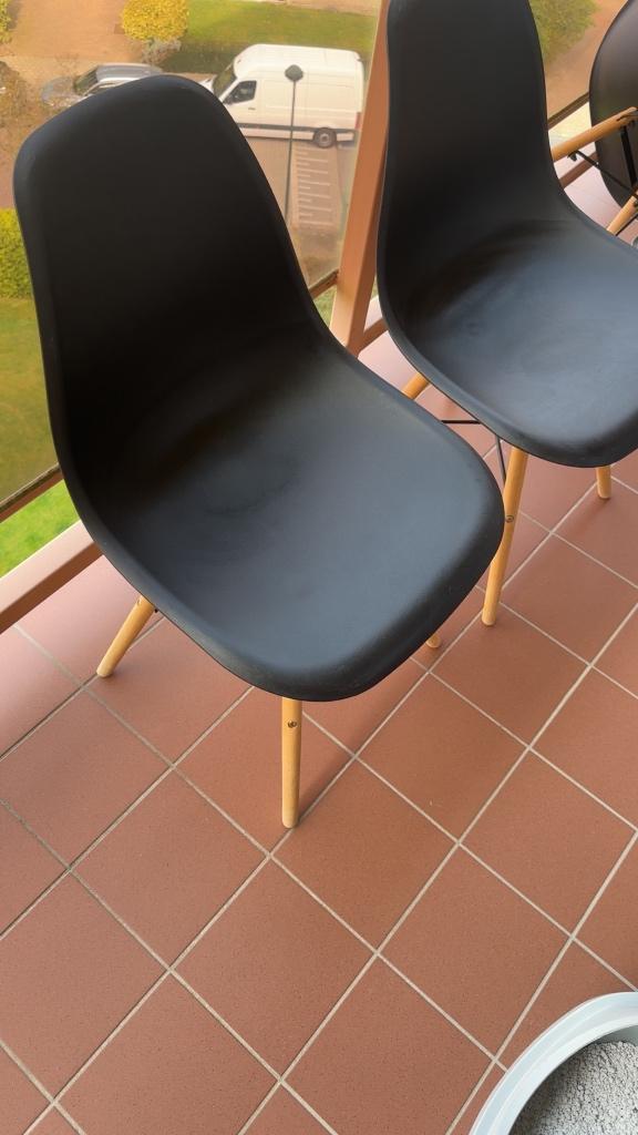 Lot de 5 chaises style scandinave noir – pieds bois, Maison & Meubles, Chaises, Comme neuf, Cinq, Six Chaises ou plus, Bois, Noir