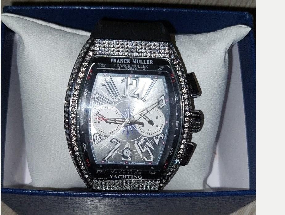 Franck Muller Vanguard Yachting Diamonds Heren Horloge, Overige merken, Staal, Polshorloge, Overige materialen