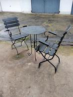 2 tuinstoelen FERMOB plus bijzettafel..zgst, Enlèvement ou Envoi