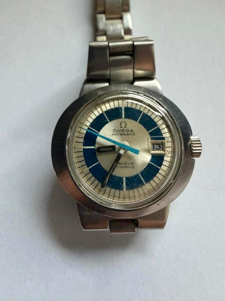 omega geneve dynamic (dames) circa 1969, Handtassen en Accessoires, Horloges | Antiek, Polshorloge, Omega, Staal, 1960 of later