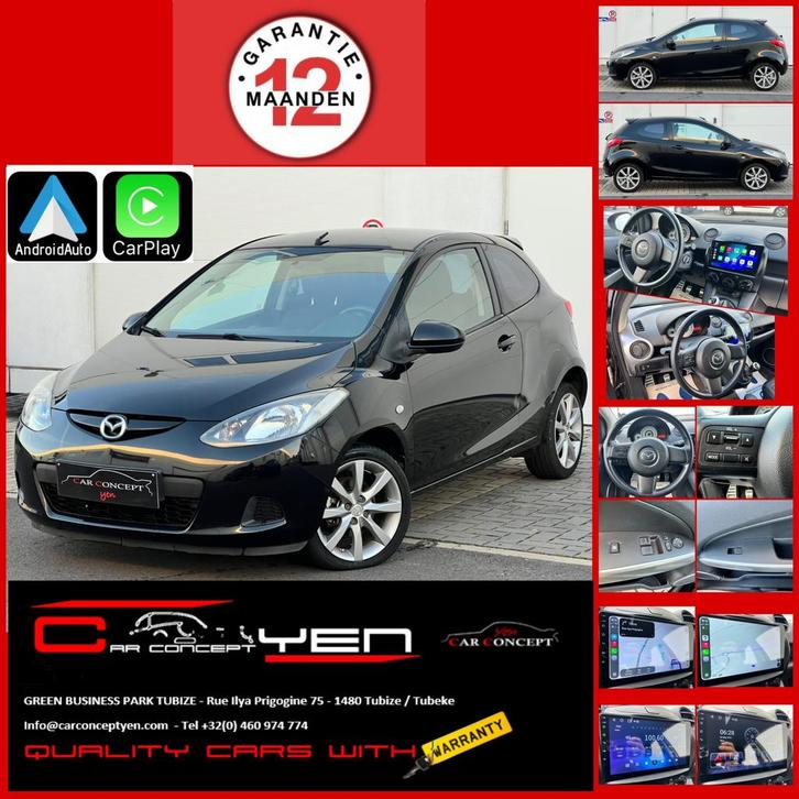 Mazda 2 1.3i*Carplay*Airco*Bluetooth*Alu velgen*Garantie, Auto's, Mazda, Bedrijf, ABS, Airbags, Airconditioning, Android Auto