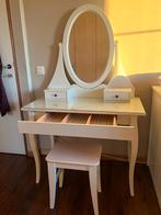 Table de maquillage Ikea avec miroir 10050 cm + chaise blan, Maison & Meubles, Enlèvement