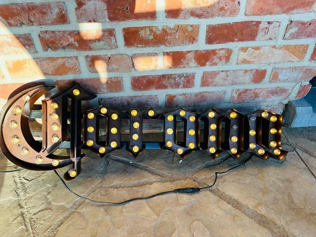 Enseigne lumineuse Corona — enseigne de chapiteau vintage, Enlèvement, Utilisé, Table lumineuse ou lampe (néon)