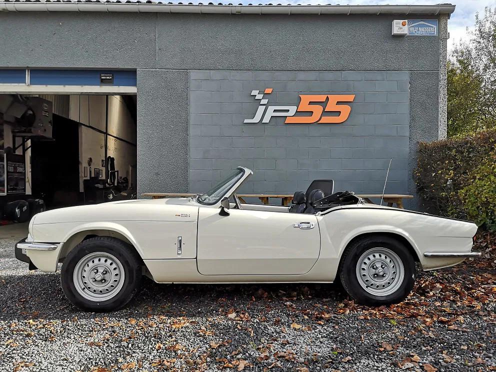 Triumph Spitfire 1500 cabriolet (bj 1977), Zwart, Cabriolet, Triumph, Wit
