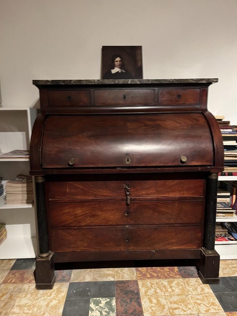 Fineerhouten kast - secretaire, Huis en Inrichting, Kasten | Secretaires, Ophalen, Gebruikt