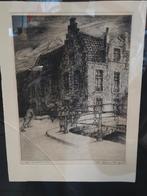 G. Langie: 'De Voddeman', ets, Gentse kunstenaar, Enlèvement ou Envoi