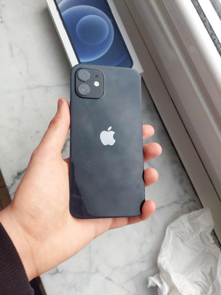 Iphone 12 Black 128 gb (With case), Telecommunicatie, Mobiele telefoons | Hoesjes en Screenprotectors | Apple iPhone, Ophalen of Verzenden