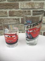 GLAS DISNEY AMORA PIXAR CARS EN RACING ZO GOED ALS NIEUW, Enlèvement ou Envoi, Autres personnages, Comme neuf, Autres types