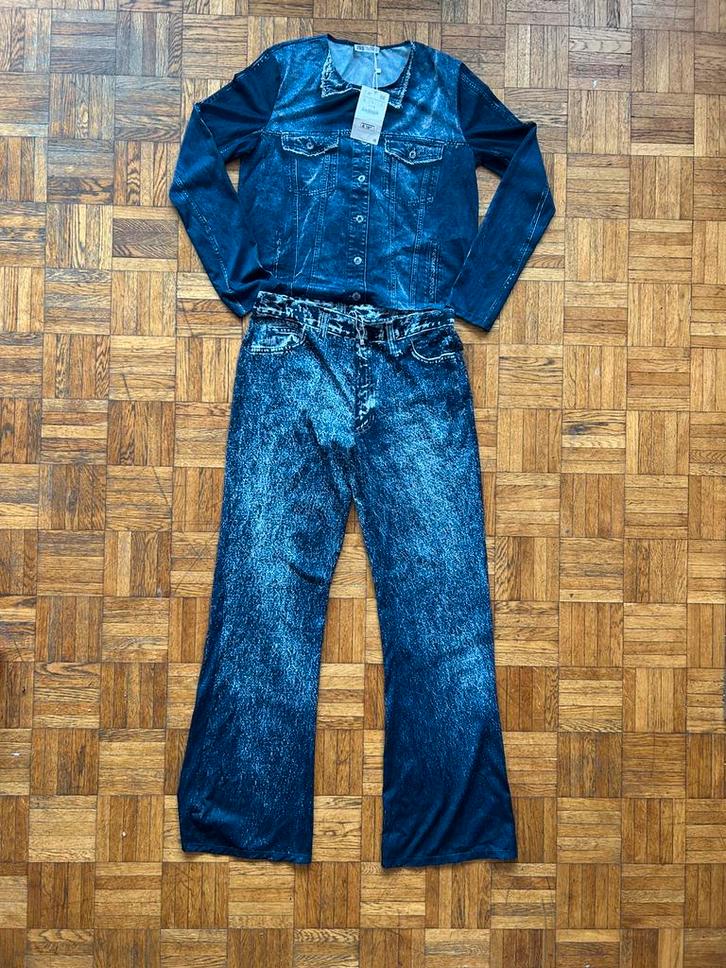 Ensemble ZARA - Chemise + Legging Bootcut - Effet Denim 3D, Vêtements | Femmes, Jeans, Neuf, W30 - W32 (confection 38/40), Bleu