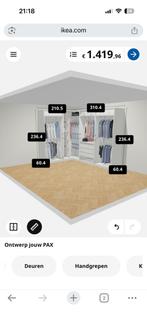 IKEA PAX HOEKKAST WIT 210 x 310, Ophalen, 200 cm of meer, Met klep(pen), Zo goed als nieuw