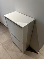 Kleine dubbele schoenenkast wit, Ophalen, Gebruikt
