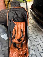 Lederen buggy met regenhoes, Ophalen, Gebruikt, Verstelbare rugleuning