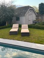 Ligzetels wicker, Tuin en Terras, Ophalen, Gebruikt, Wicker, Verstelbaar