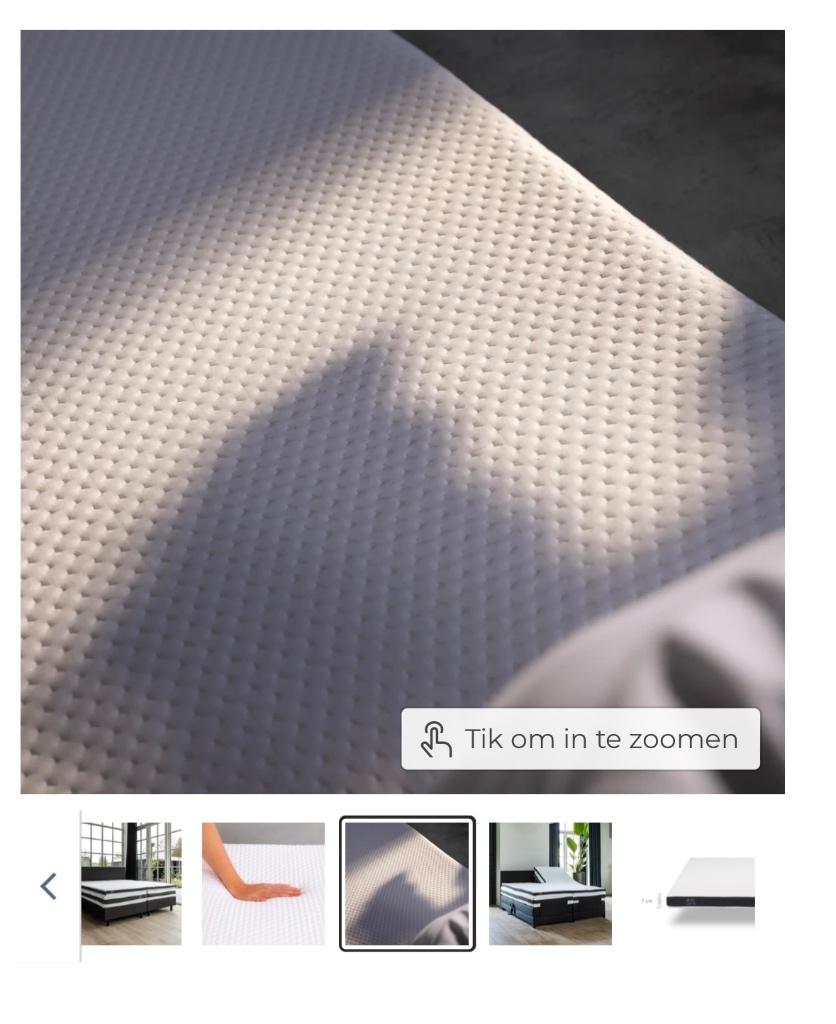 Nieuwe topper 180x200, Huis en Inrichting, Slaapkamer | Matrassen en Bedbodems, Ophalen, Matras, 180 cm, 200 cm